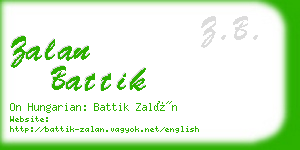 zalan battik business card